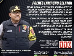 Polres Lampung Selatan Tegaskan Tidak Toleransi Tindakan Premanisme di Wilayahnya