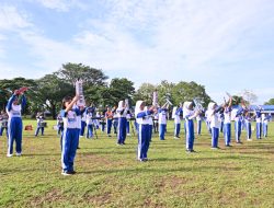 Car Free Day Lanud Sultan Hasanuddin Dimeriahkan Penampilan Drum Band SD Angkasa 1 Mandai