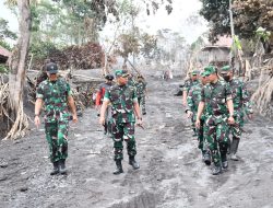 Kasdam V/Brawijaya Tinjau Lokasi Terdampak Erupsi Semeru dan Gelar Bhakti Sosial untuk Warga