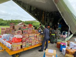 Posko Peduli Bencana Lanud Sultan Hasanuddin Salurkan Bantuan Untuk Korban Bencana di Aceh, Sumbar dan Sumut