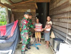 Rayakan HUT Batalyon ke- 4, Satgas Pamtas Yonif 645/GTY Gelar Doa Bersama dan Bagikan Sembako Kepada Masyarakat Perbatasan
