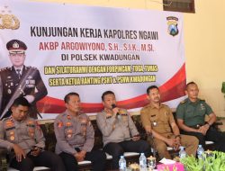 Kapolres Ngawi Jalin Silaturahmi dengan Forkopimcam Kwadungan