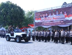 Polres Ngawi Gelar Sispamkota, Buktikan Siap Amankan Pemilu 2024