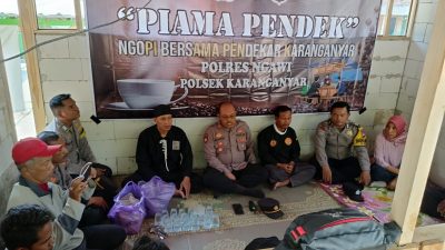 Bersama Ketua Pencak Silat, Polsek Karanganyar Gelar Silaturahmi dan Piama Pendek