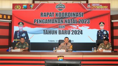 Persiapan Pengamanan Natal dan Tahun Baru 2024, Polres Tuban Undang Instansi Terkait Gelar Rapat Koordinasi