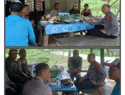 Kapolsek dan Kanit Binmas Adakan Giat Patroli Dengan Cangkruan Bersama Warga