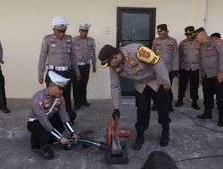 Selama Januari 105 Pengguna Knalpot Brong ditindak Oleh Sat Lantas Polres Lampung Selatan