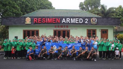 Jalin Silaturahmi, Menarmed 2 Kostrad Gelar Olahraga Bersama KPPN Malang