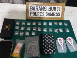 Satresnarkoba Polres Sambas Ringkus Pria Yang Menyerupai Wanita Karena Kedapatan Membawa 14,95 Gram Sabu dan 56 Butir Pil Ekstasi