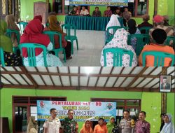 Bhabinkamtibmas dan Bhabinsa Dampingi Penyaluran BLT DD Desa Hargomulyo Kec. Kedewan