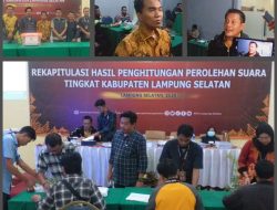 Rapat Pleno Rekapitulasi Suara, KPU Lamsel Sukseskan Pemilu 2024 Dengan Aman Dan Kondusif