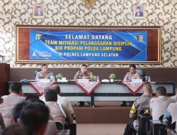 Meminimalisir Pelanggaran Anggota, Bidpropam Polda Lampung Lakukan Mitigasi Pelanggaran Disiplin Di Polres Lampung Selatan