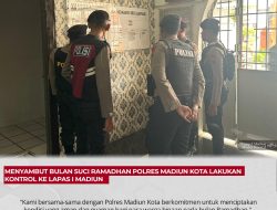Menyambut Bulan Suci Ramadhan Polres Madiun Kota Lakukan Kontrol Ke Lapas I Madiun