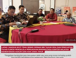 Lapas I Madiun Ikuti Temu Bisnis Gernas BBI Tahun 2024 dan Penguatan Tugas Fungsi Pengelola Pengadaan Barang/Jasa Kantor Wilayah Kementerian Hukum dan HAM Jawa Timur