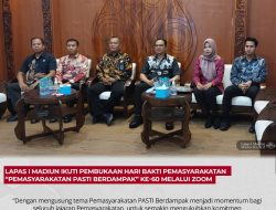 Lapas I Madiun Ikuti Pembukaan Hari Bakti Pemasyarakatan “Pemasyarakatan PASTI Berdampak” ke-60 Melalui Zoom