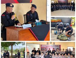 Latihan Gabungan Detasemen Gegana dengan Pers K9 Ditsamapta Polda Jambi Sterilisasi dam Penanganan Bom
