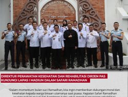 Direktur Perawatan Kesehatan dan Rehabilitasi Dirjen PAS Kunjungi Lapas I Madiun dalam Safari Ramadhan