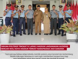 Taruna Poltekip Tingkat IV Yang Magang Di Lapas I Madiun Melaksanakan Audiensi Dengan Wali Kota Madiun Terkait Narapidana Jadi Sarjana