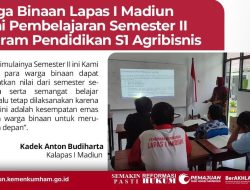 Warga Binaan Lapas I Madiun Mulai Pembelajaran Semester II Program Pendidikan S1 Agribisnis