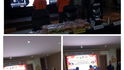 Satresnarkoba Polrestabes Surabaya Kembali Ungkap Kasus Narkotika Jaringan Sumatera Jawa