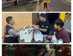 Jaga Kondusifitas Keamanan, Polres Blitar Kota Amankan Puluhan Botol Miras Saat Patroli