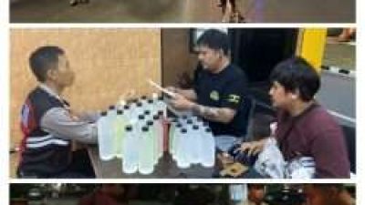 Jaga Kondusifitas Keamanan, Polres Blitar Kota Amankan Puluhan Botol Miras Saat Patroli