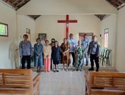 Polsek Sugio Melaksanakan Giat Pengamanan, Kenaikan Isa Al Masih/Jesus Kristus di GKJW Lawangan Agung Kecamatan Sugio Kabupaten Lamongan