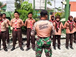 Melalui Pembinaan Pramuka Saka Wira Kartika, Koramil Kalitidu Bojonegoro bentuk Generasi Muda Berkarakter Tangguh