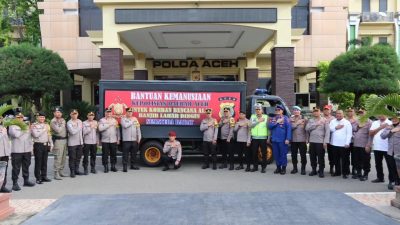 Polda Aceh Kirim Bantuan kemanusian untuk Korban Banjir Lahar Dingin Sumbar