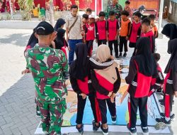 Satgas TMMD 120 Kodim Bojonegoro, PMI dan Tagana Sosialisasikan Sekolah Siaga Bencana