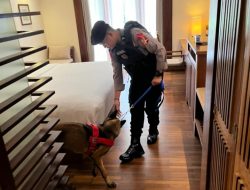 Gegana Polri Sterilisasi Kamar Hotel Delegasi WWF