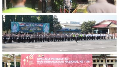 Kapolres Kediri Pimpin Upacara Hari Kebangkitan Nasional ke-116
