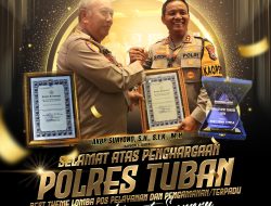 Polres Tuban Raih Piagam Penghargaan dari Polda Jatim “Best Theme Type A”