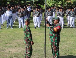 Bela Negara, Babinsa Koramil 0813-09/Sumberrejo Berikan Pelatihan Wasbang Santri Pondok Pesantren Darussalam Dungmas