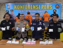 Amankan 4 Tersangka, Polres Pelabuhan Makassar Berhasil Amankan Narkotika Jenis Sabu Lebih 6 kg