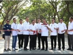 Dibangun PT. Wong Coco, Gapura Kampung Jumbara Dresmikan Bupati Lampung Selatan 