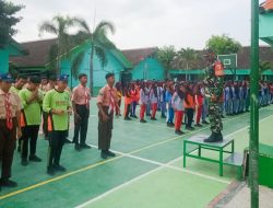 Ratusan Siswa SMPN Kasiman dilatih PBB Babinsa Kodim Bojonegoro