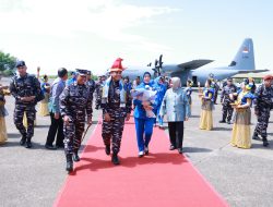 Danlanud Sultan Hasanuddin Sambut Kedatangan Kasal Dalam Kunjungan Kerja Di Makassar
