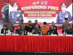 Polresta Sidoarjo Berhasil Tangkap Pengedar Narkoba Jaringan Internasional, 30Kg Sabu Diamankan