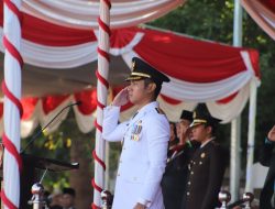 Upacara Pengibaran Bendera HUT KE-79 RI di Gor Rangga Jaya Anoraga Tuban, Mas Lindra : Lebih Dekat dengan Warga