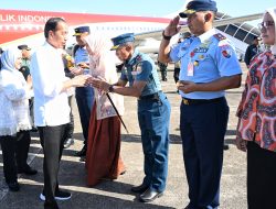 Danlanud Sultan Hasanuddin Sambut Kedatangan Presiden RI Joko Widodo Di Makassar