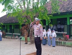 Polres Lampung Selatan Kampanyekan Keselamatan Lalu Lintas kepada Pelajar SMK Yaditama Sidomulyo