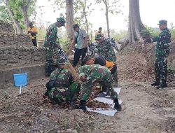 Rangkaian HUT TNI Ke 79 Dalam Pelestarian Cagar Budaya dan Situs Sejarah,Kodim 0812/Lamongan Gelar Karya Bakti