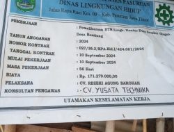 Progres Pekerjaan Proyek RTH di depan Lokasi Lapangan Kantor Desa Sumber Gelagah Kecamatan Rembag Sedang Proses Sentuh 85% Selesai