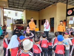Paud Azzahra Belajar Simulasi Penanggulangan Bencana di Kantor BPBD Kabupaten Lampung Selatan
