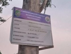 Desa Ngadimulyo Dalam Lakukan Pembangunan Tribun Lapangan Bola dari Anggaran Dana Desa