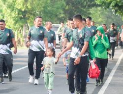 Perkuat Soliditas, Keluarga Besar Kodim Bojonegoro Gelar Jalan Sehat Bersama