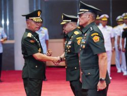 Kasum TNI Pimpin Sertijab Kapusada TNI dan Terima Laporan Korps Kenaikan Pangkat Perwira Tinggi TNI