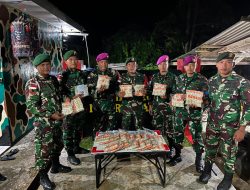 Satgas Pamtas Yonarmed 11 Kostrad Gagalkan Penyelundupan 960 Kosmetik Ilegal di Dermaga Bambangan