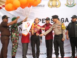 Bawaslu Tuban Gelar Apel Siaga Masa Tenang dan Launching Patroli GAKKUMDU